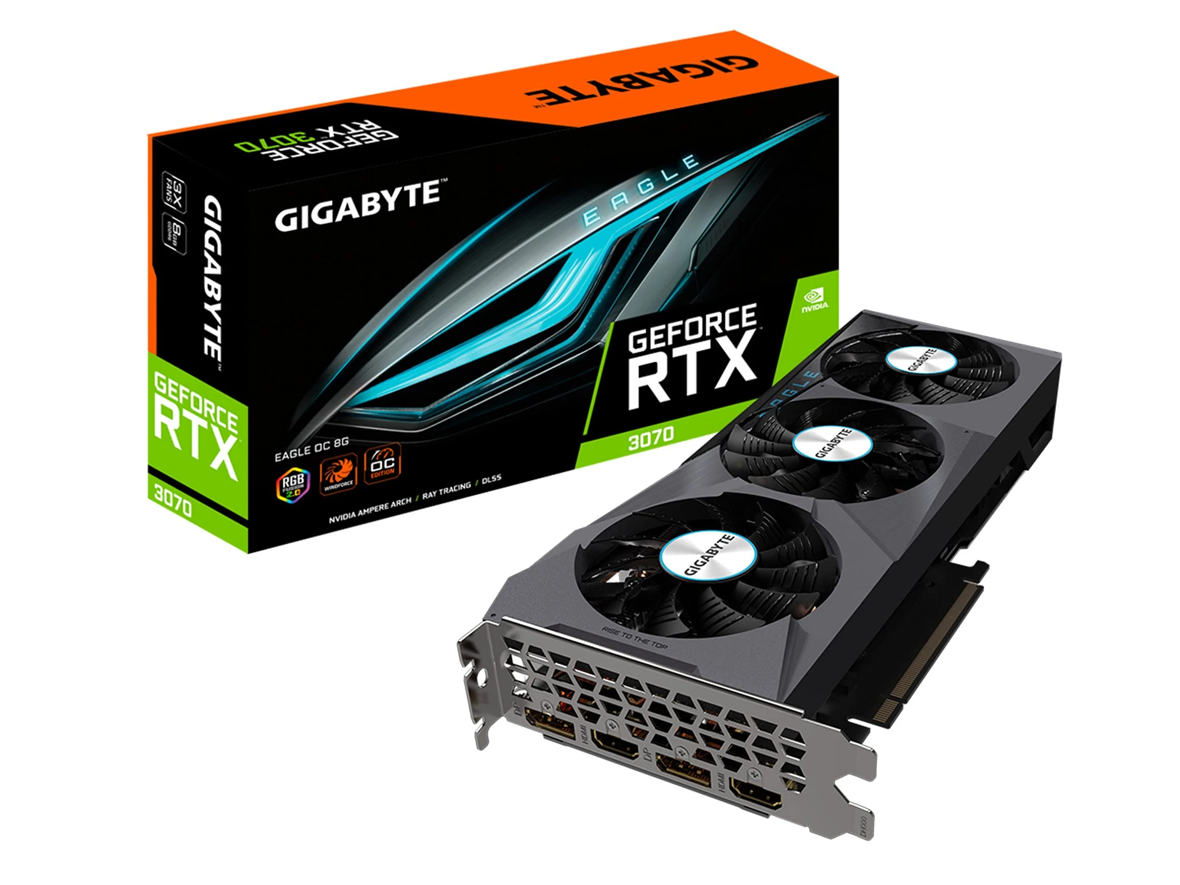 VGA Gigabyte GeForce RTX 3070 Eagle OC 8GB V2 - GDDR6 - NEW