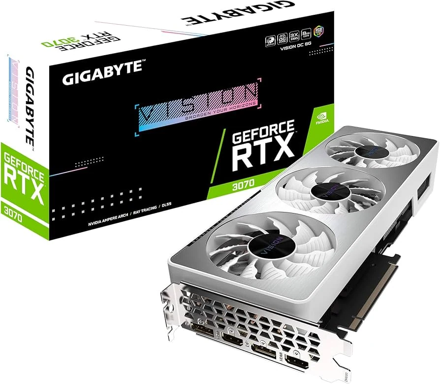 VGA Gigabyte GeForce RTX 3070 Vision OC 8GB V1 - GDDR6 - NEW