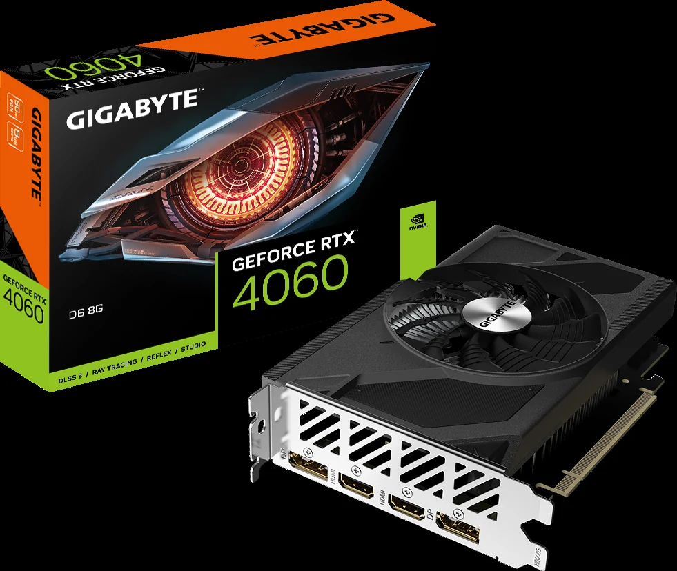 VGA Gigabyte GeForce RTX 4060 D6 Low Profile 8GB - GDDR6 - NEW