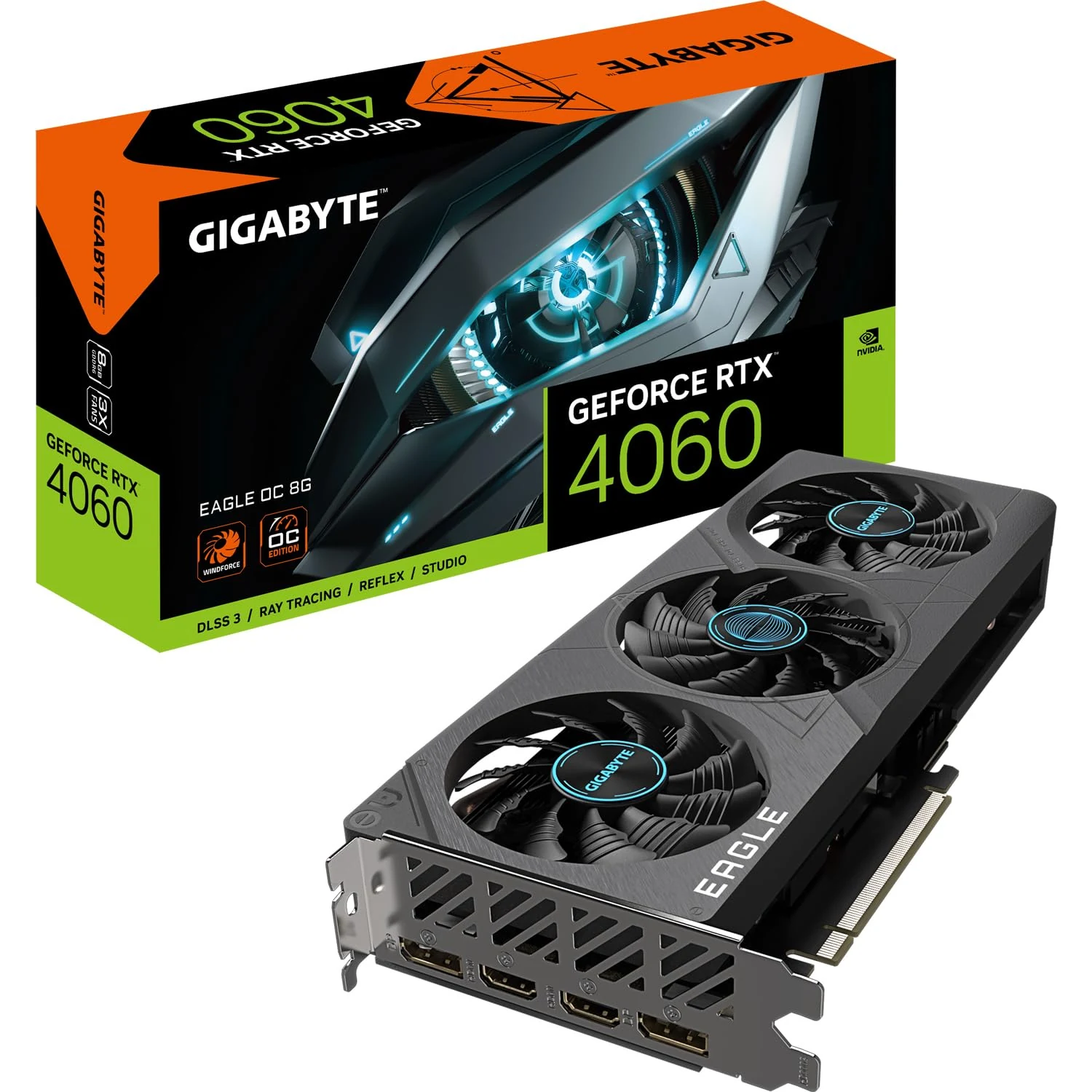 VGA Gigabyte GeForce RTX 4060 Eagle OC ICE 8GB - GDDR6 - NEW
