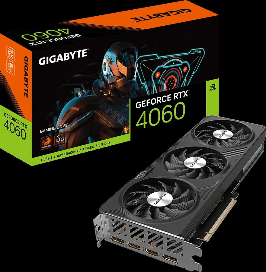 VGA Gigabyte GeForce RTX 4060 Gaming OC 8GB - GDDR6 - NEW