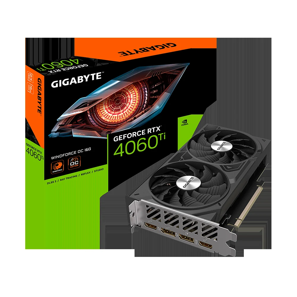 VGA Gigabyte GeForce RTX 4060 Ti Aero OC 16GB - GDDR6 - NEW