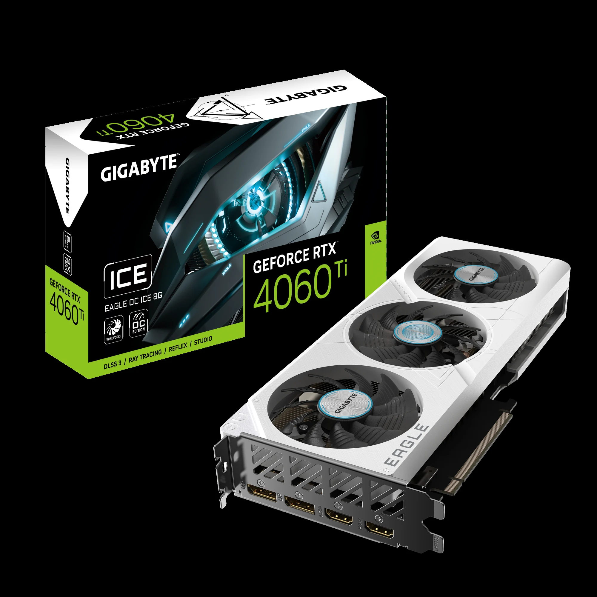 VGA Gigabyte GeForce RTX 4060 Ti Eagle OC ICE 8GB - GDDR6 - NEW