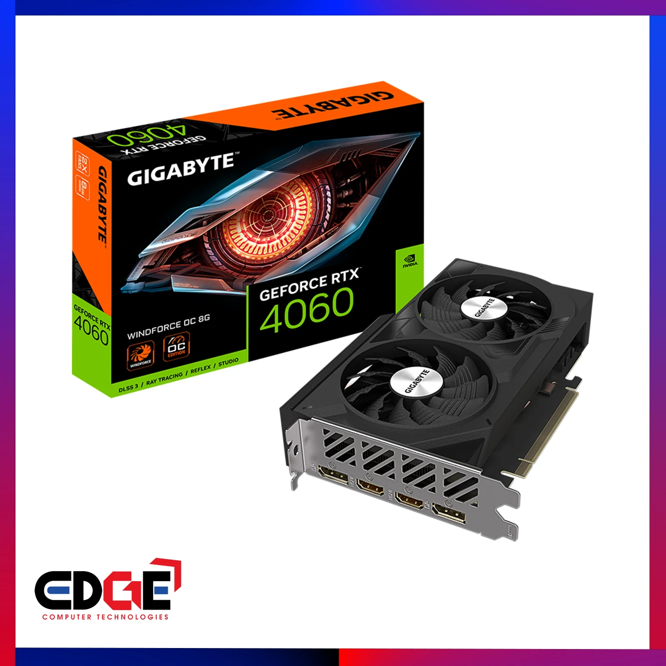 VGA Gigabyte GeForce RTX 4060 Ti Windforce OC 16GB - GDDR6 - NEW