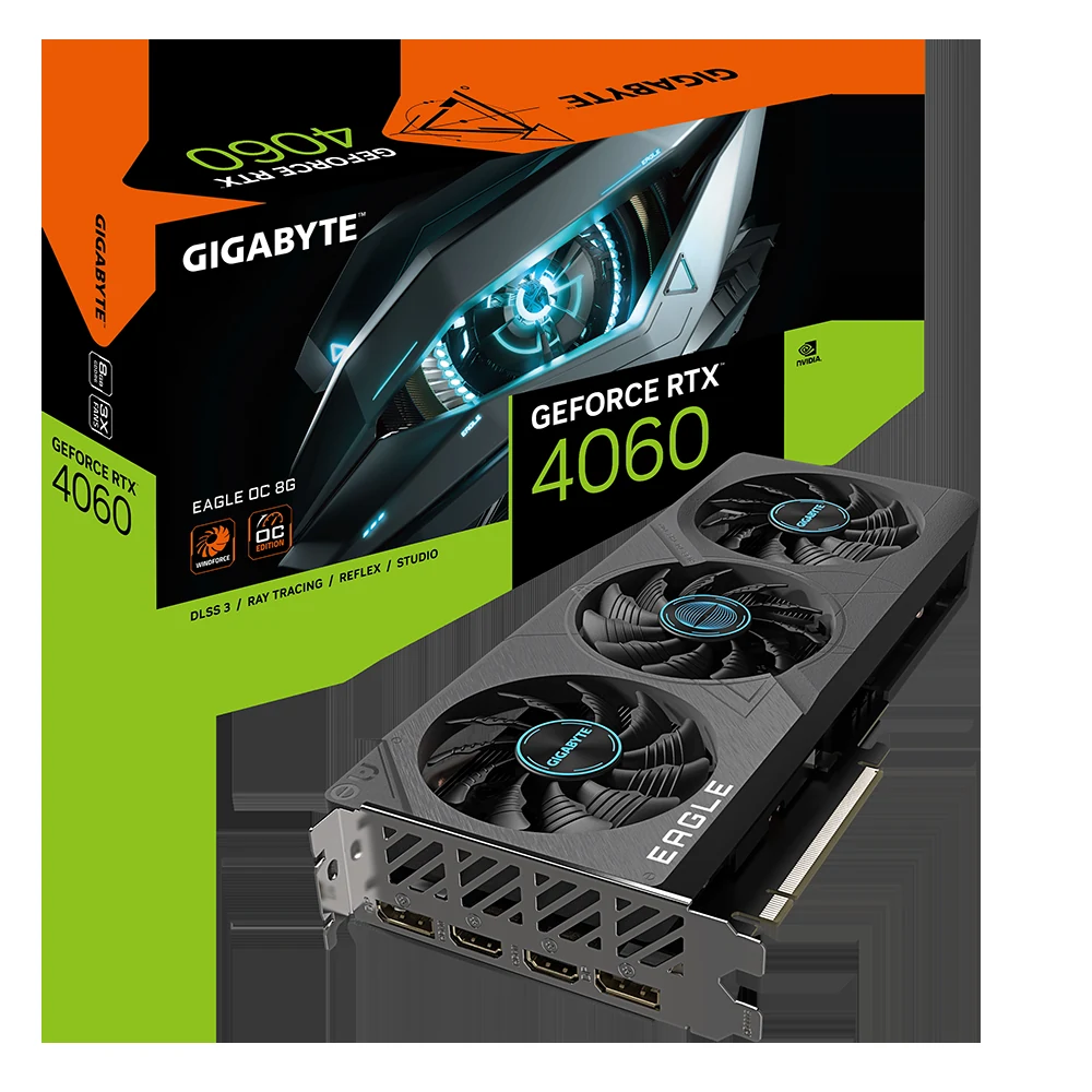 VGA Gigabyte GeForce RTX 4060 Windforce OC 8GB - GDDR6 - NEW