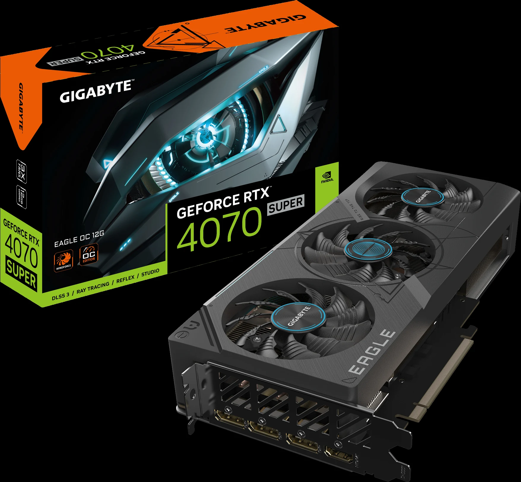 VGA Gigabyte GeForce RTX 4070 Eagle OC 12GB - GDDR6X - NEW