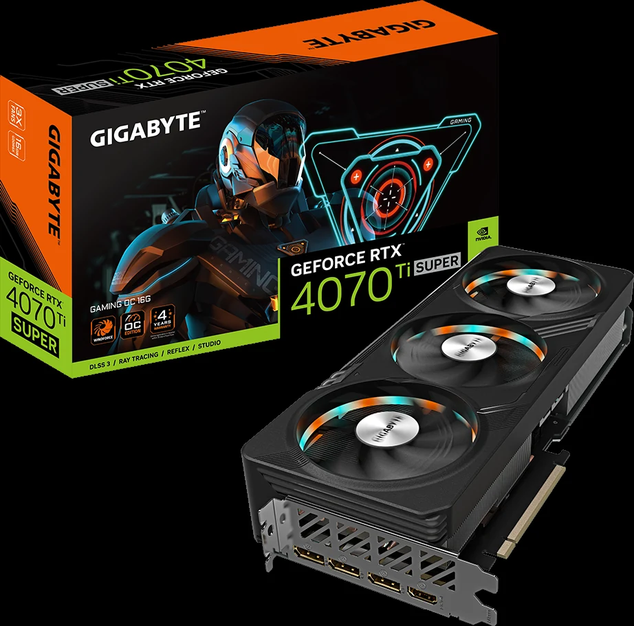VGA Gigabyte GeForce RTX 4070 Ti SUPER Gaming OC 16GB - GDDR6X - NEW