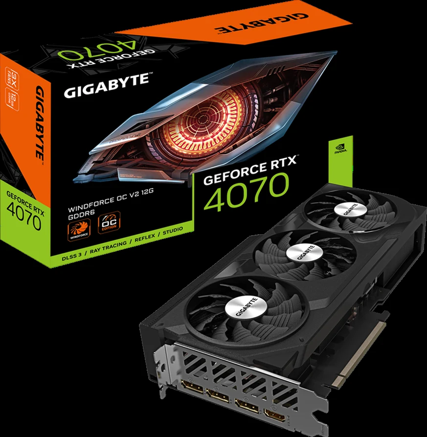 VGA Gigabyte GeForce RTX 4070 Windforce 12GB - GDDR6X - NEW