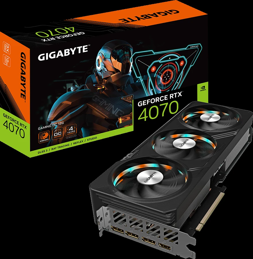 VGA Gigabyte GeForce RTX 4070 Windforce 2X OC 12GB - GDDR6X - NEW