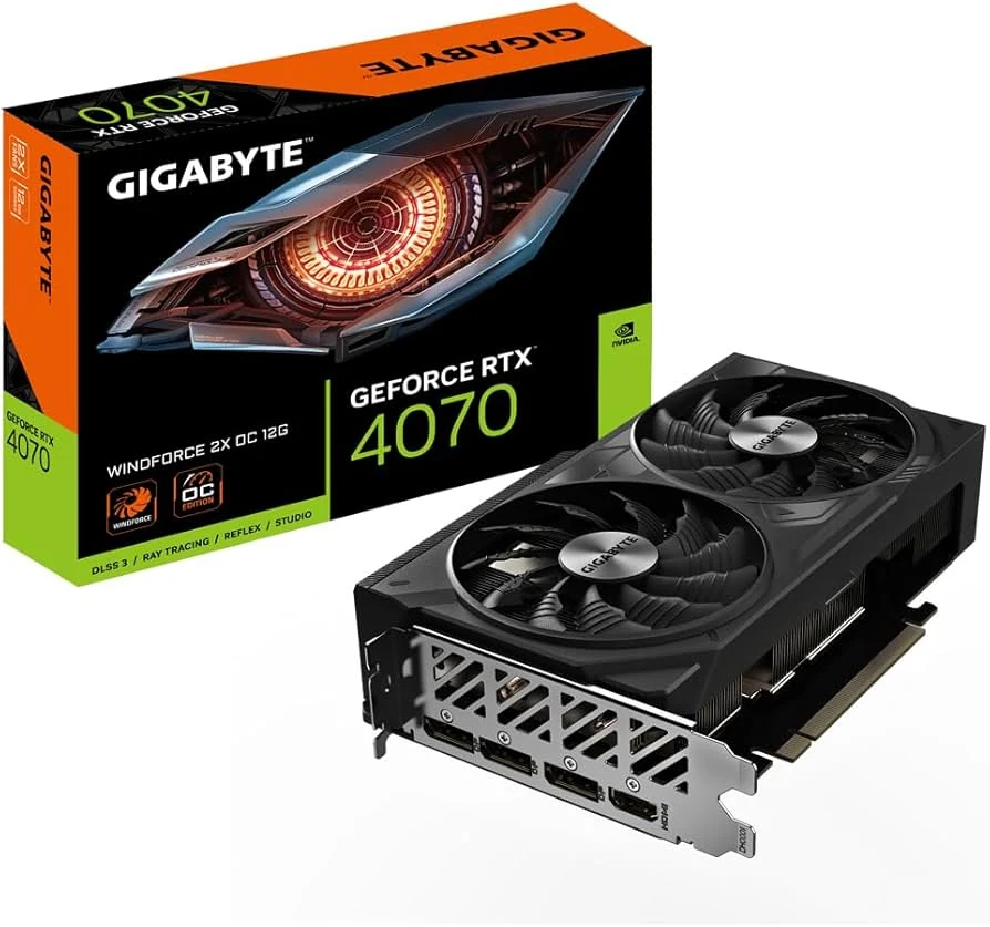 VGA Gigabyte GeForce RTX 4070 Windforce 2X OC 12GB - GDDR6X - NEW