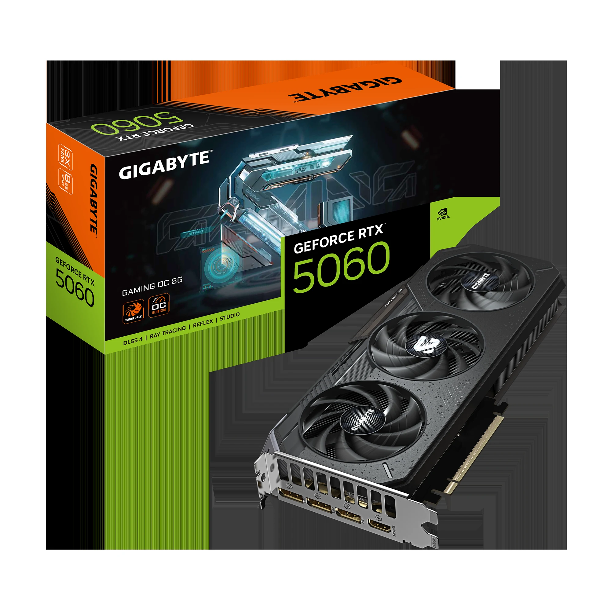 VGA Gigabyte GeForce RTX 5060 Windforce OC 8G - GDDR7 - NEW