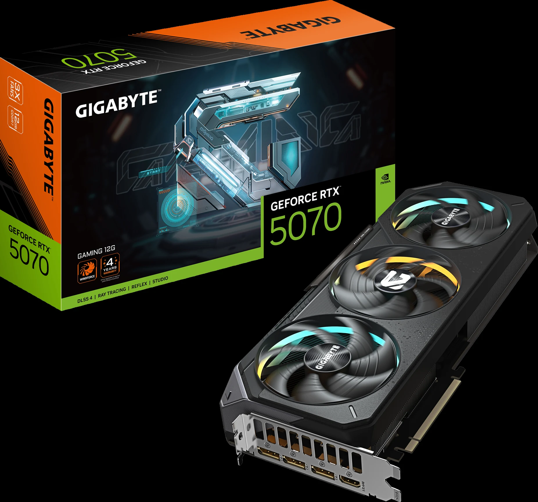 VGA Gigabyte GeForce RTX 5070 AERO OC 12G - GDDR7 - NEW