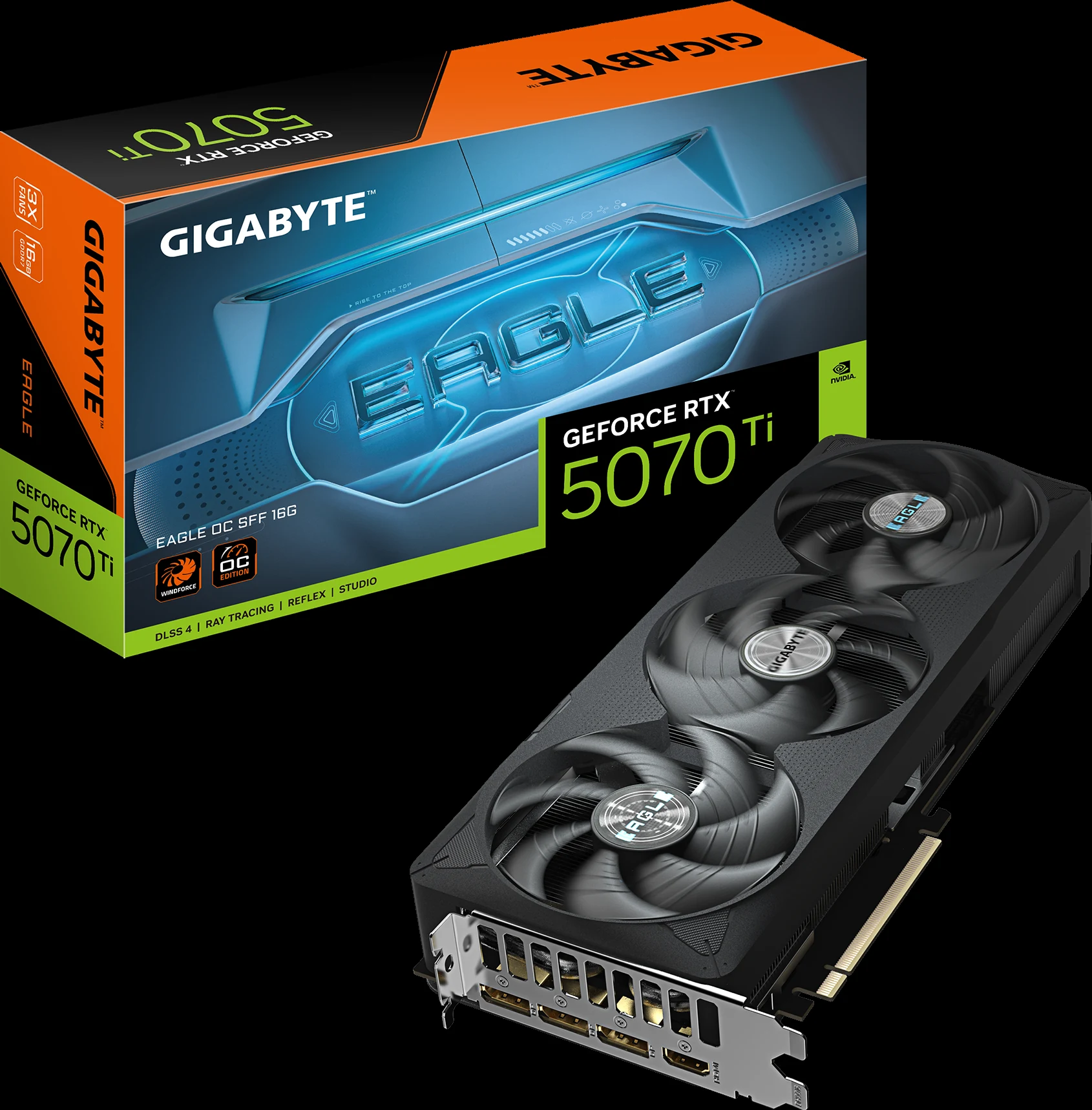 VGA Gigabyte GeForce RTX 5070 Ti EAGLE OC SFF 16G - GDDR7 - NEW