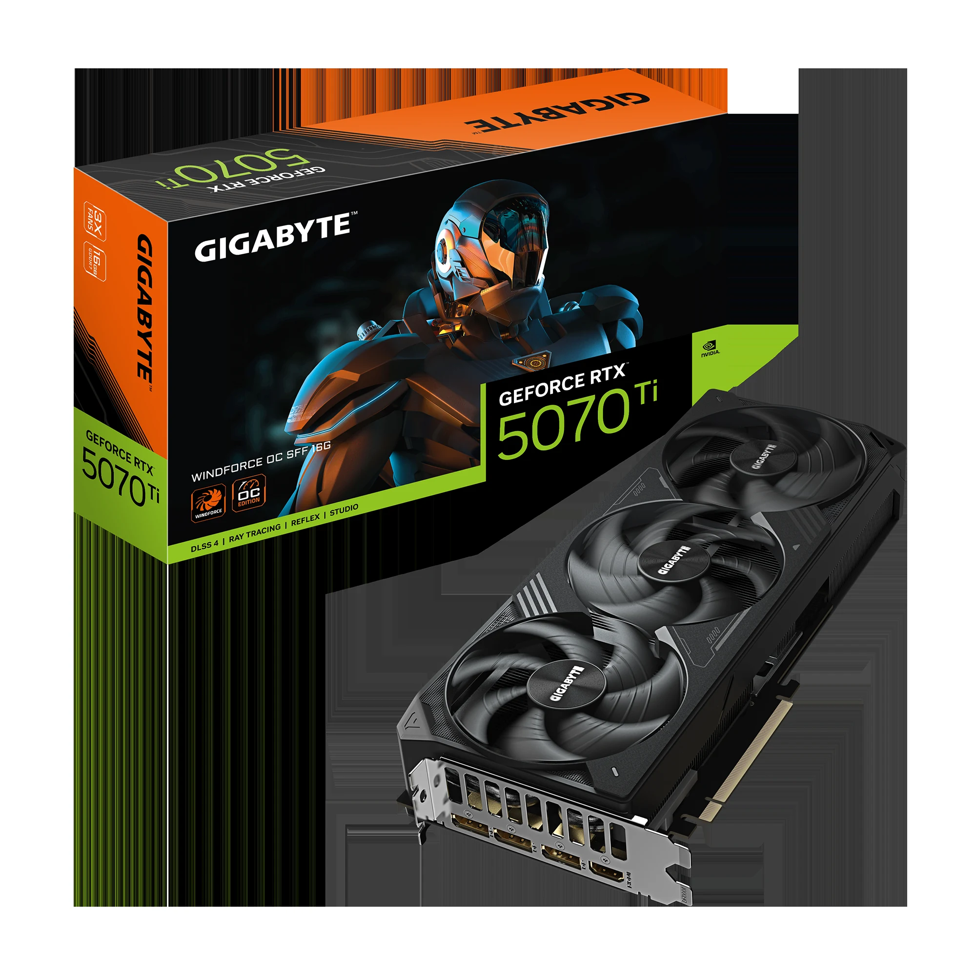 VGA Gigabyte GeForce RTX 5070 Ti WINDFORCE OC V2 16G - GDDR7 - NEW