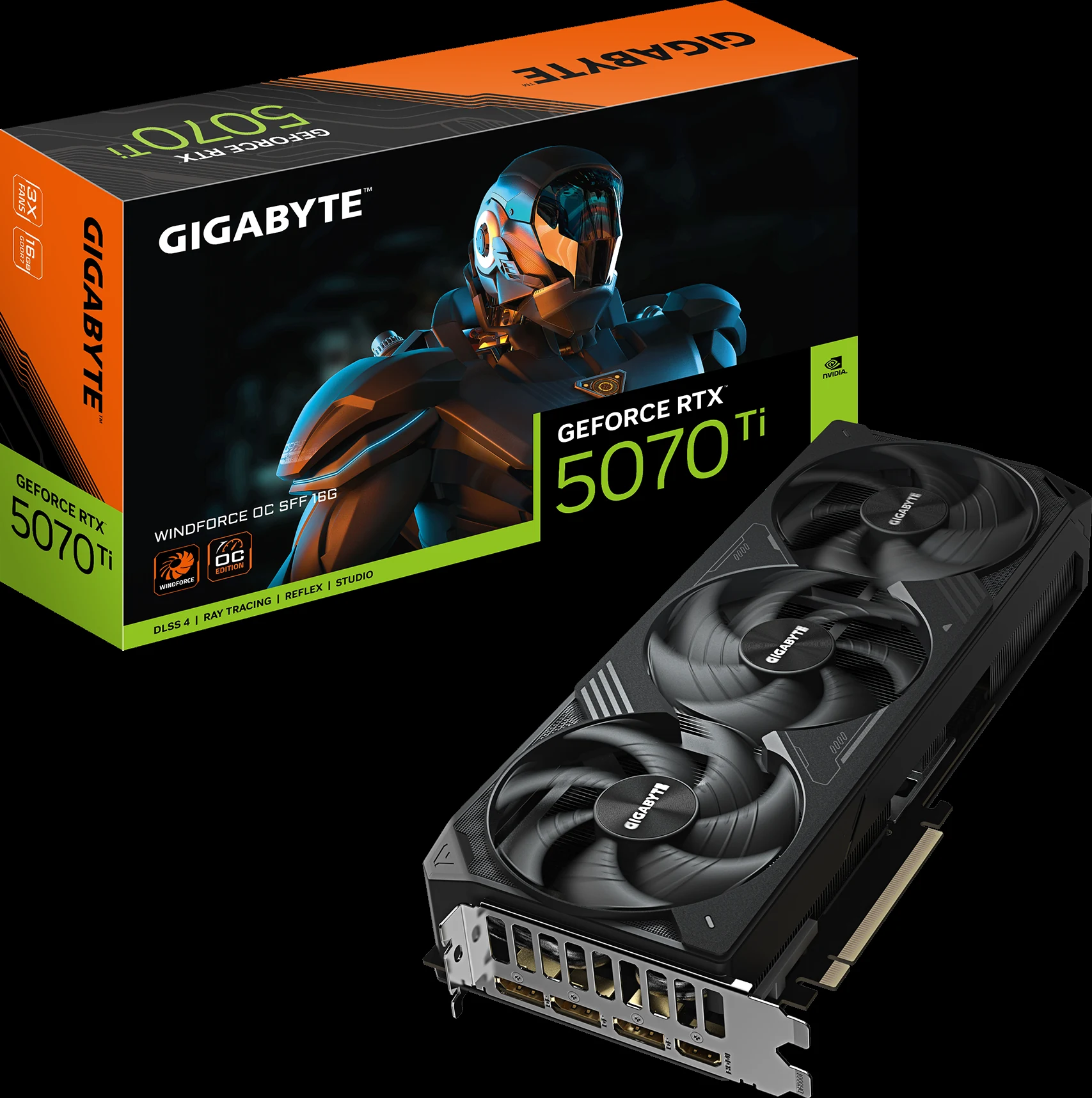 VGA Gigabyte GeForce RTX 5070 Ti WINDFORCE SFF 16G - GDDR7 - NEW
