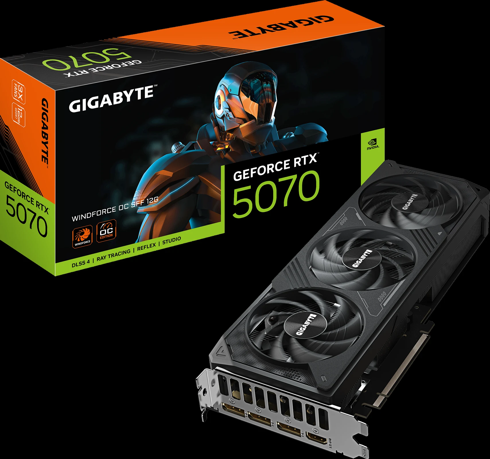 VGA Gigabyte GeForce RTX 5070 WINDFORCE OC SFF 12G - GDDR7 - NEW