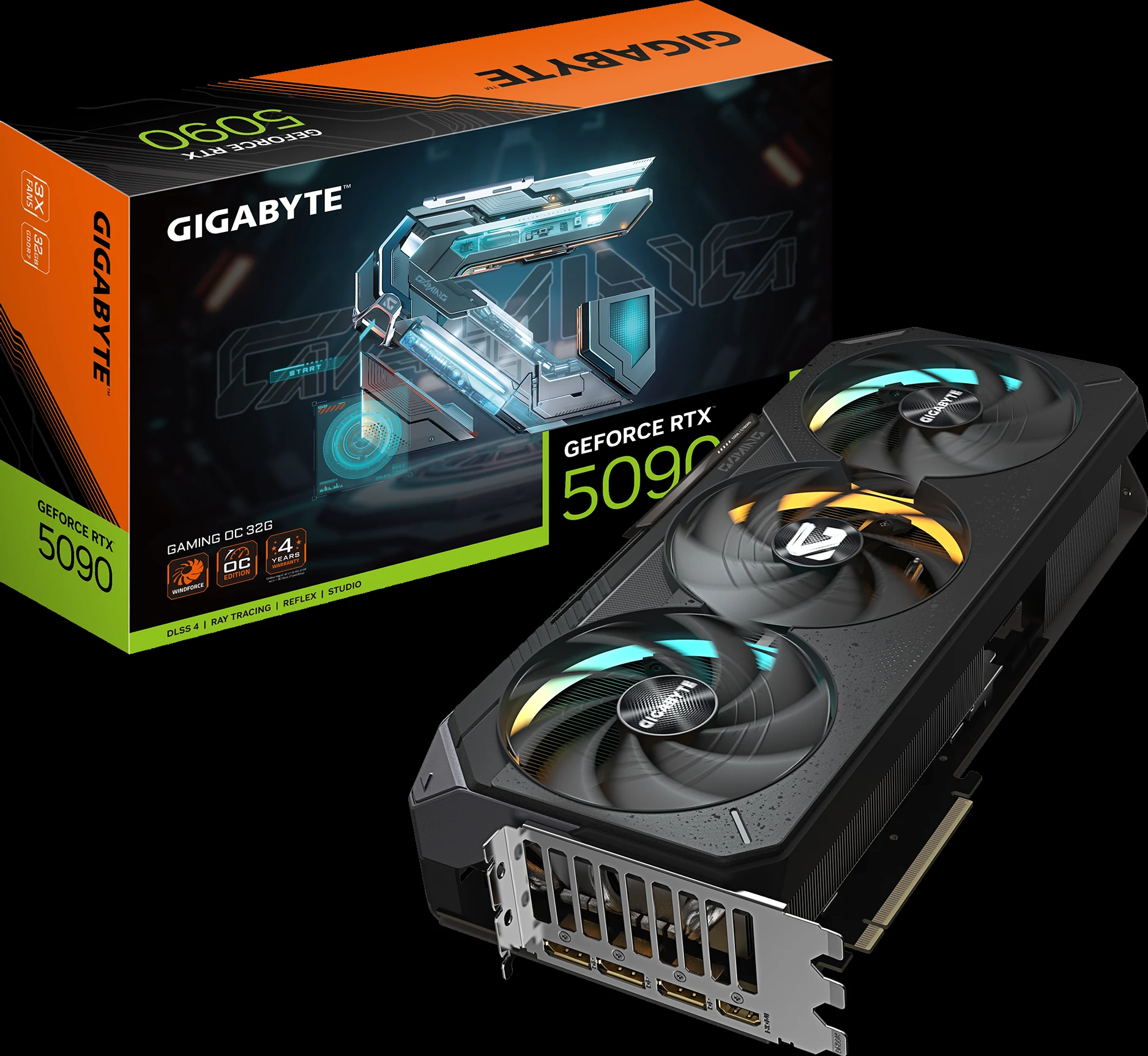 VGA Gigabyte GeForce RTX 5090 GAMING OC 32G - GDDR7 - NEW