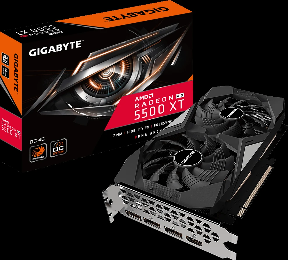 VGA GIGABYTE Radeon RX 5500 XT OC 4G - GDDR6 - NEW
