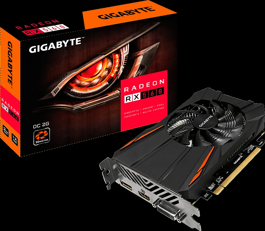 VGA GIGABYTE Radeon RX 560 OC 2G - GDDR5 - NEW