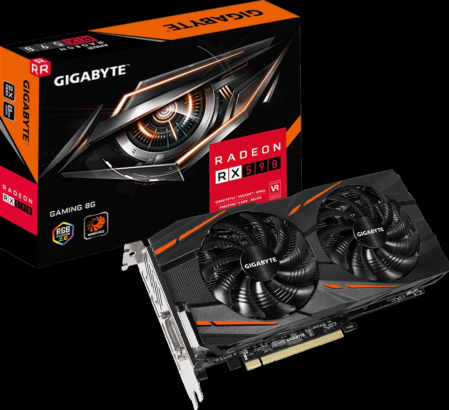 VGA GIGABYTE Radeon RX 590 Gaming 8G - GDDR5 - NEW