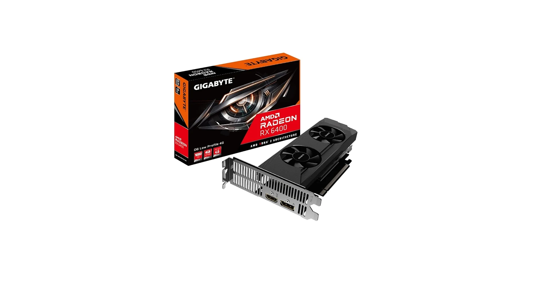 VGA GIGABYTE Radeon RX 6400 D6 Low Profile 4G - GDDR6 - NEW