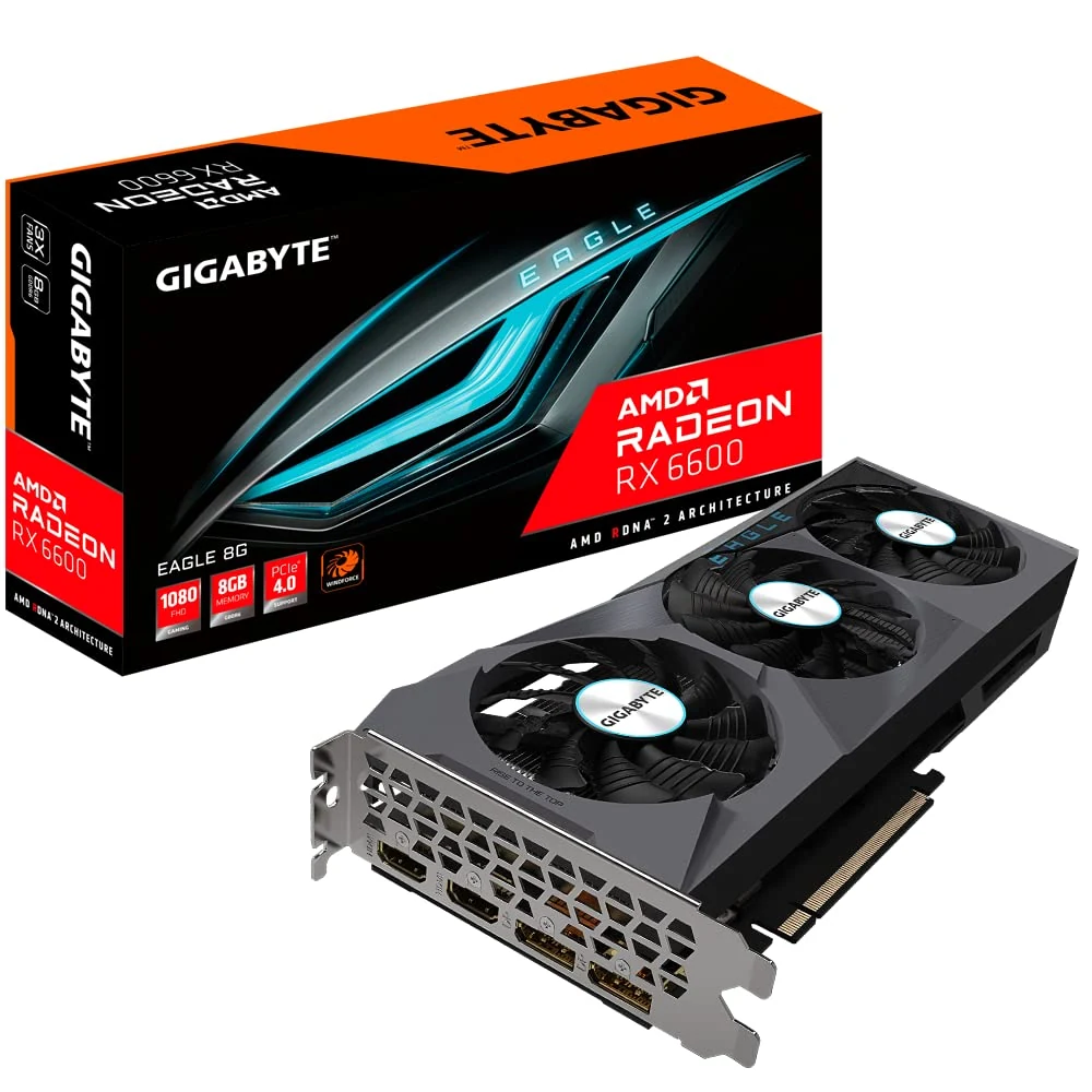 VGA GIGABYTE Radeon RX 6600 EAGLE 8G - GDDR6 - NEW
