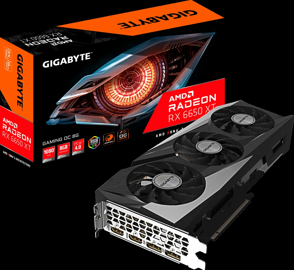 VGA GIGABYTE Radeon RX 6650 XT GAMING OC 8G - GDDR6 - NEW