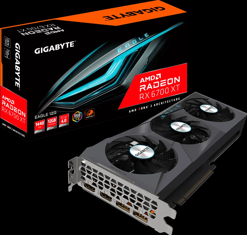 VGA GIGABYTE Radeon RX 6700 XT EAGLE 12G - GDDR6 - NEW