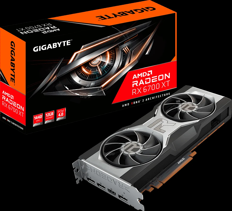VGA GIGABYTE Radeon RX 6700 XT GAMING OC 12G - GDDR6 - NEW