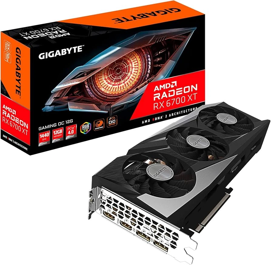 VGA GIGABYTE Radeon RX 6700 XT GAMING OC 12G - GDDR6 - NEW