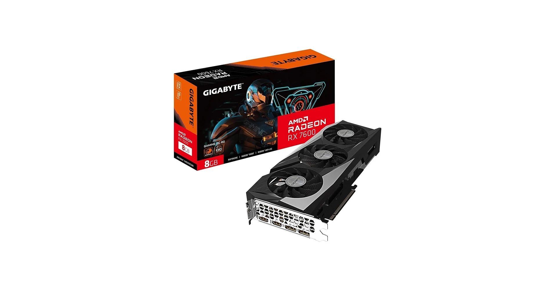 VGA GIGABYTE Radeon RX 7600 GAMING OC 8G - GDDR6 - NEW