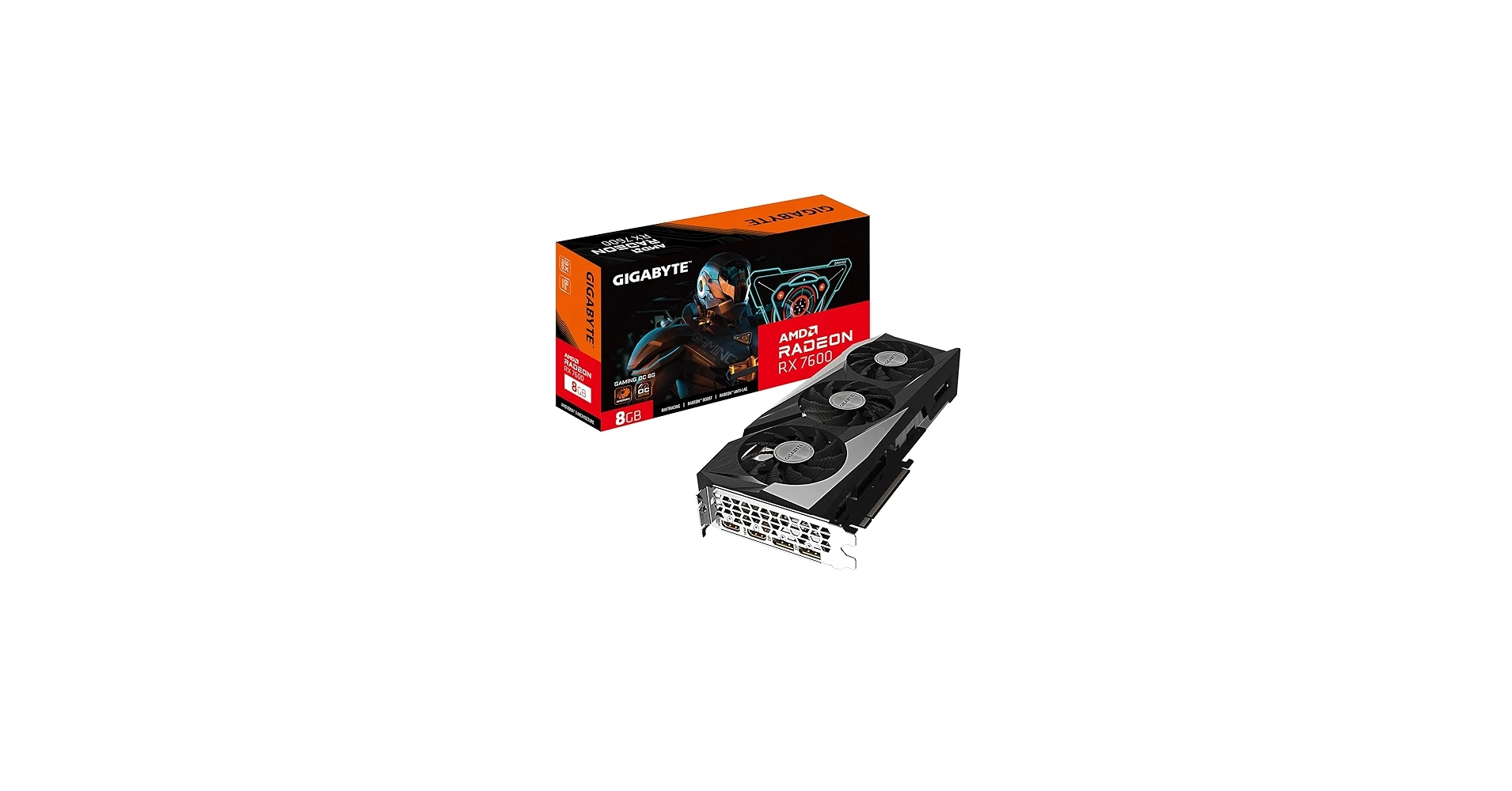 VGA GIGABYTE Radeon RX 7600 GAMING OC 8G V2 - GDDR6 - NEW