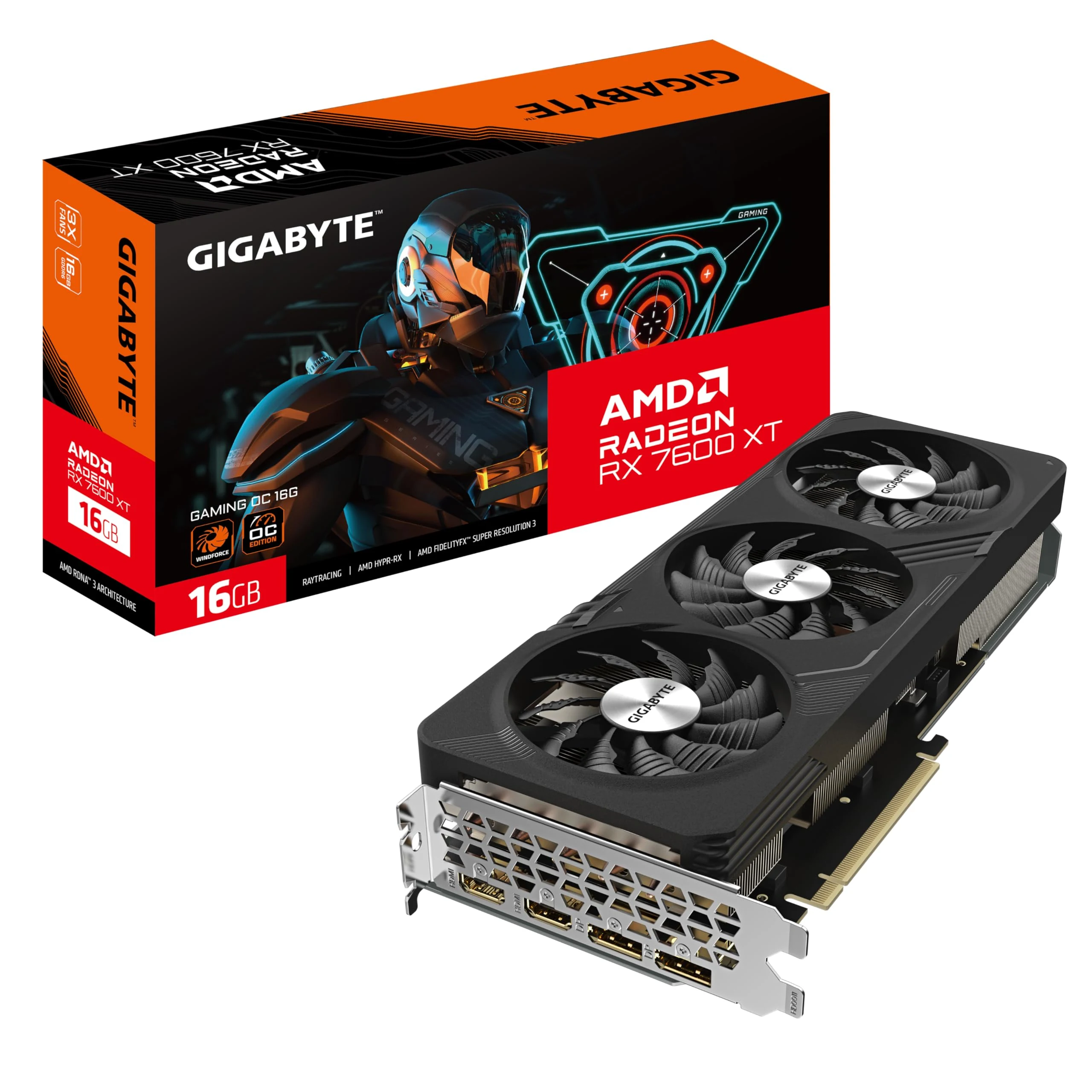 VGA GIGABYTE Radeon RX 7600 XT GAMING OC 16G - GDDR6 - NEW