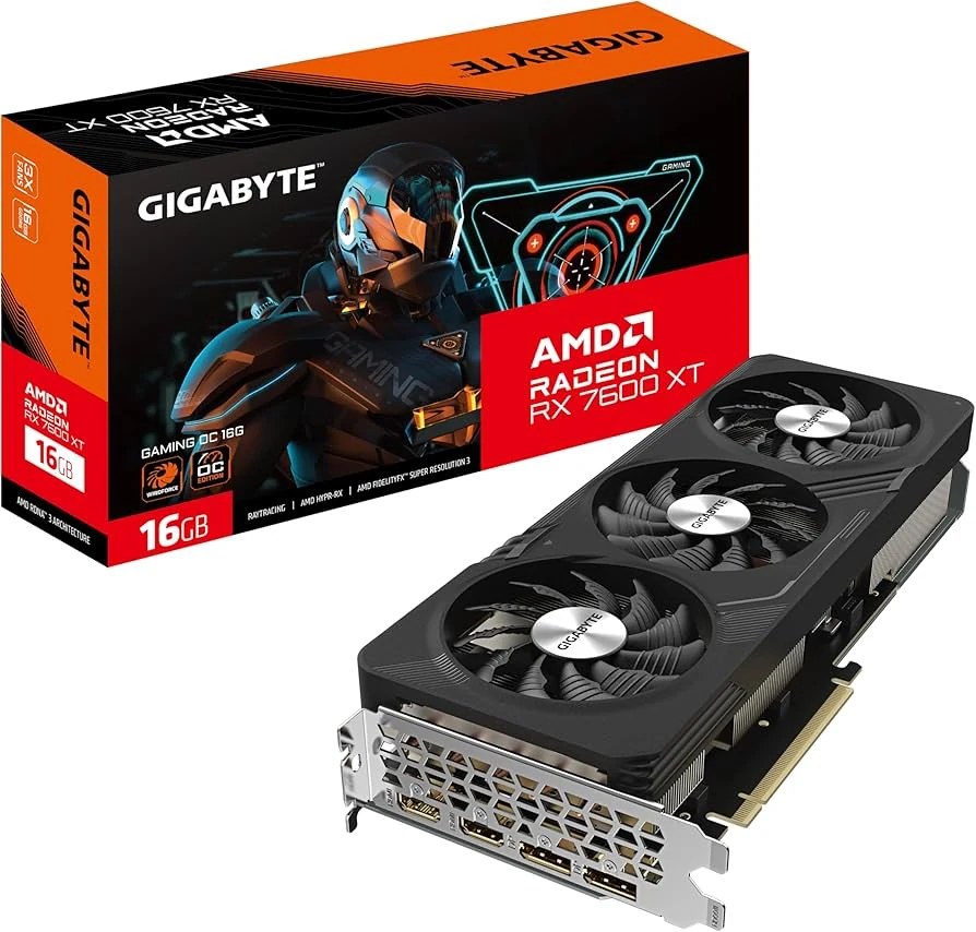 VGA GIGABYTE Radeon RX 7600 XT GAMING OC 16G V2 - GDDR6 - NEW