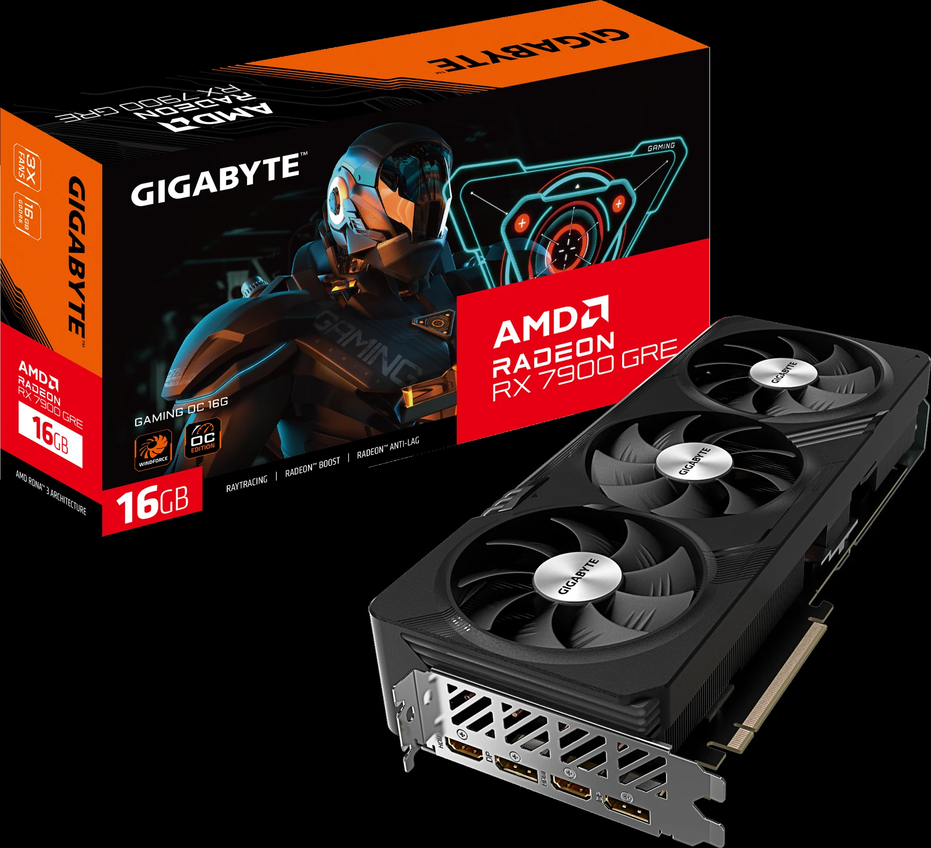 VGA GIGABYTE Radeon RX 7900 GRE GAMING OC 16G V2 - GDDR6 - NEW