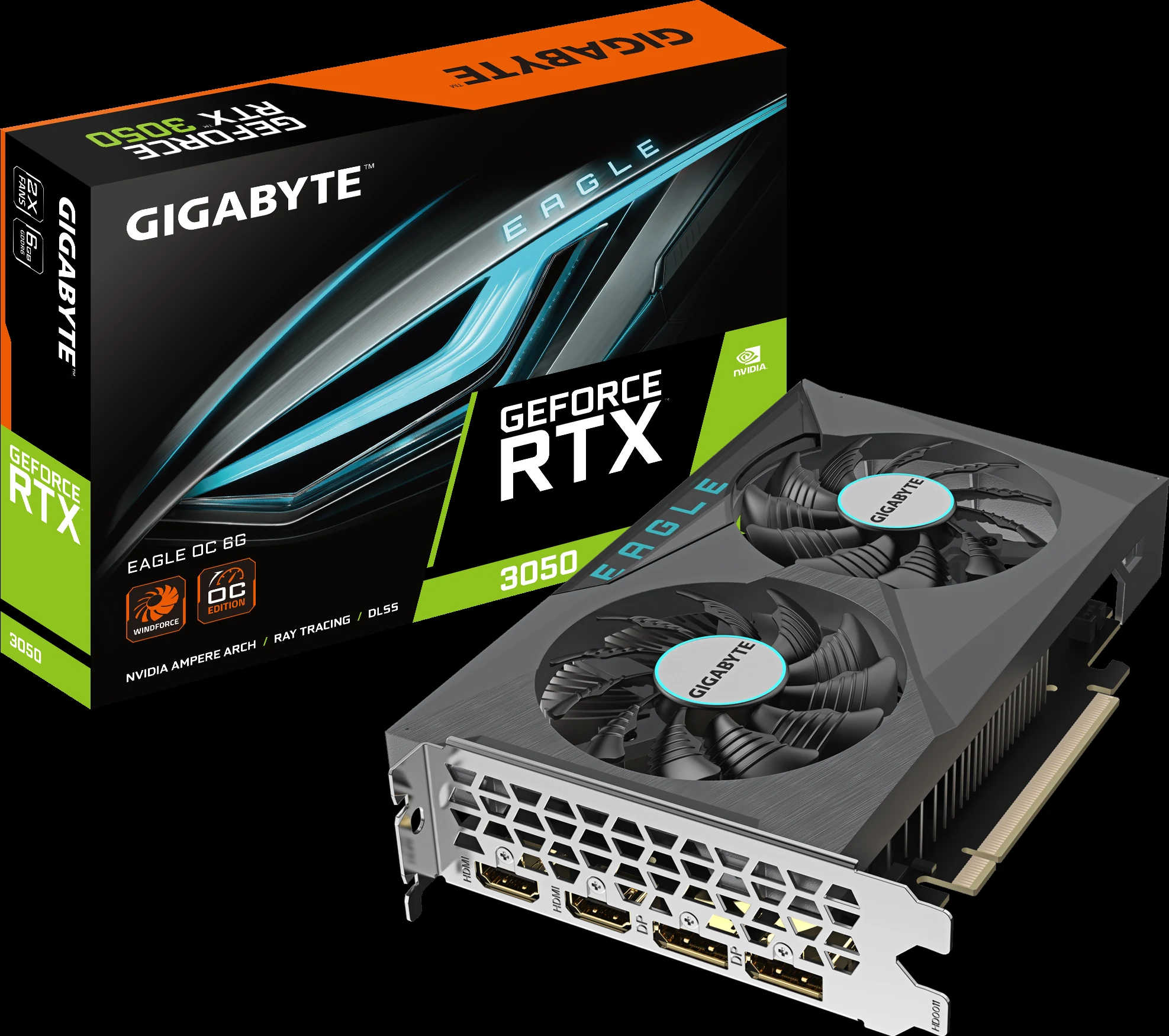 VGA Gigabyte RTX 3050 Eagle OC 6GB - GDDR6 - NEW