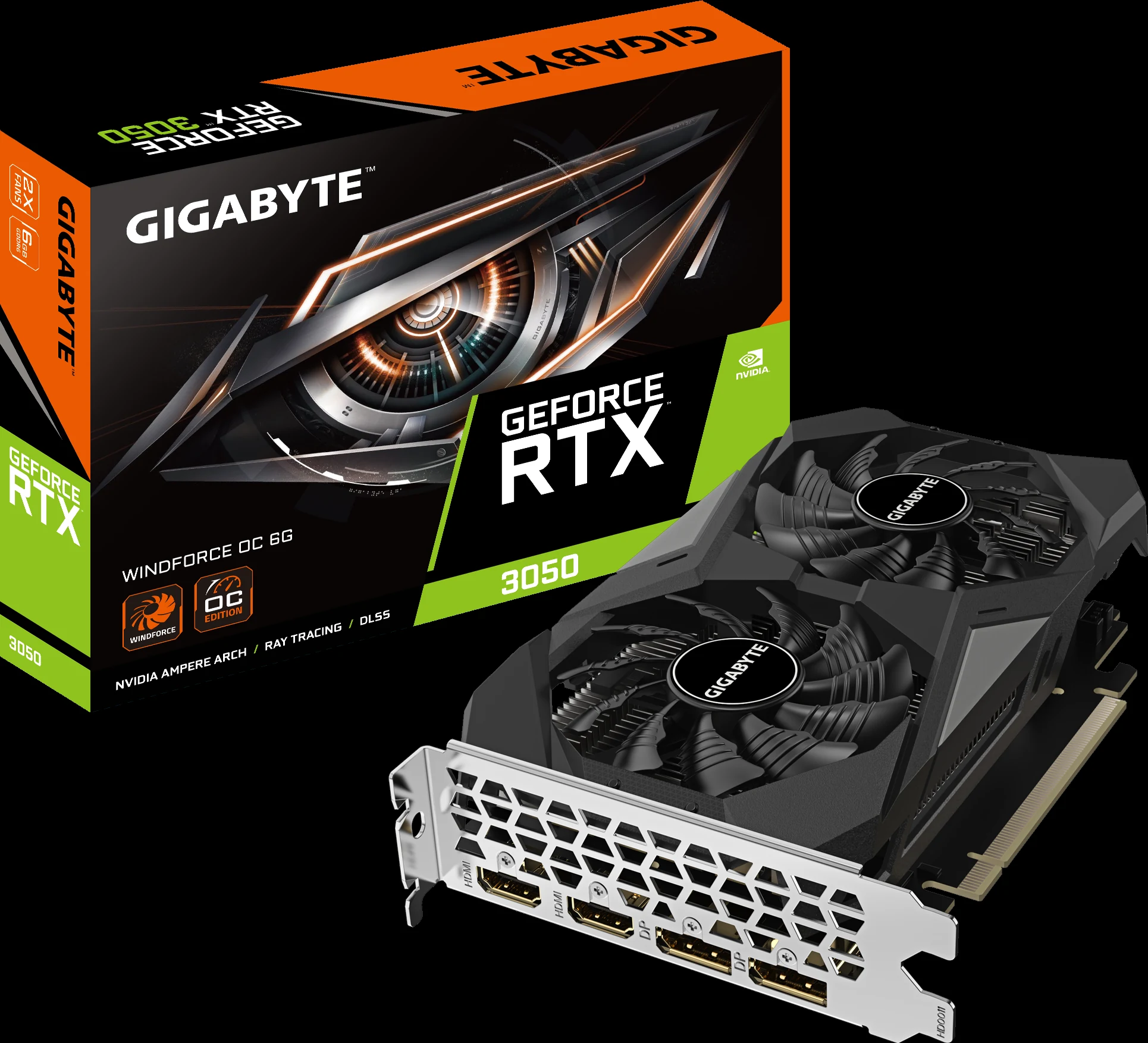 VGA Gigabyte RTX 3050 Windforce 8GB - GDDR6 - NEW