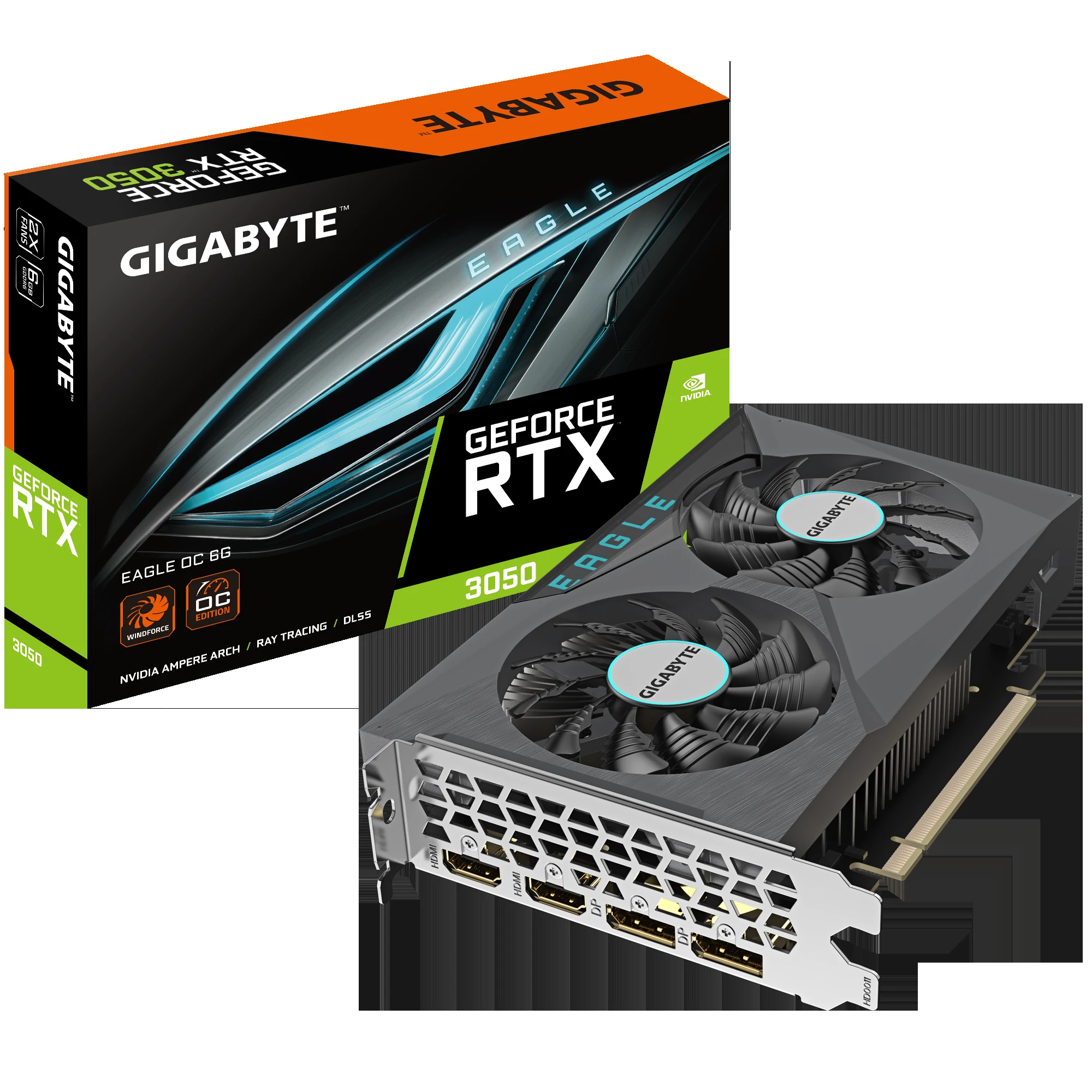 VGA Gigabyte RTX 3050 Windforce OC 8GB - GDDR6 - NEW