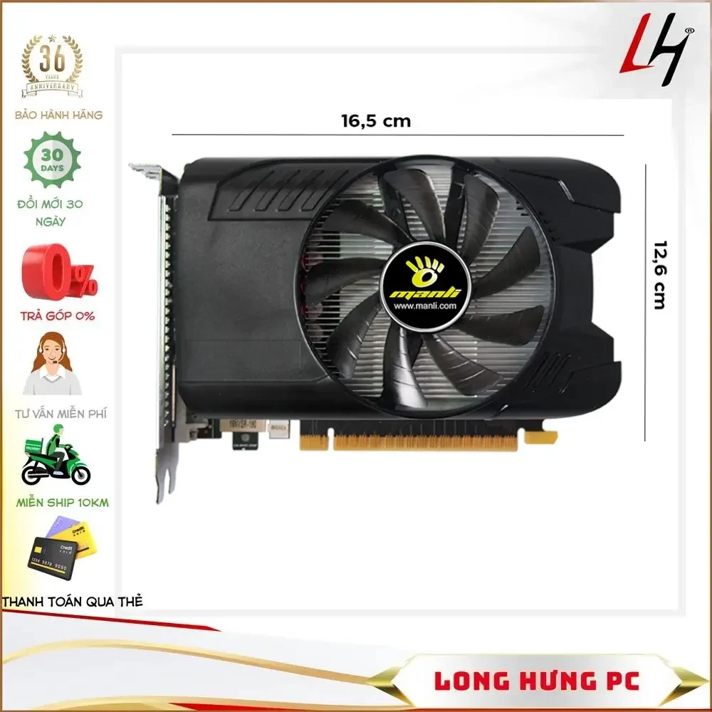 VGA MANLI GeForce GTX 1050 Ti 4GB GDDR5