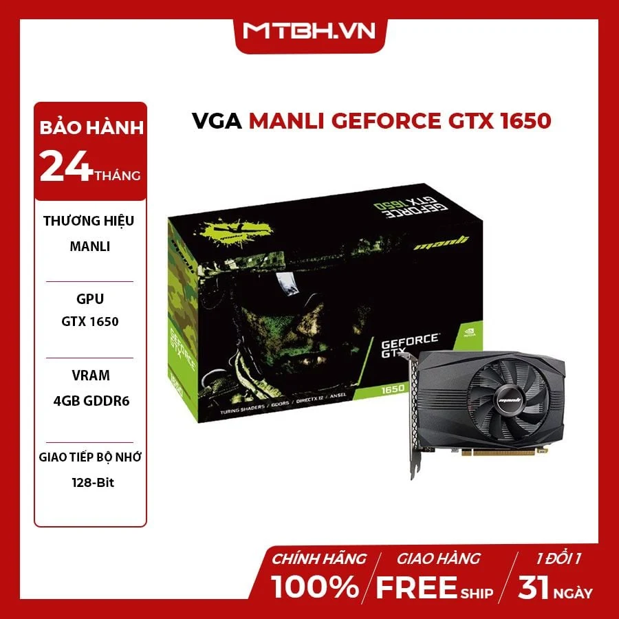 VGA MANLI GeForce GTX 1650 SUPER 4GB GDDR6
