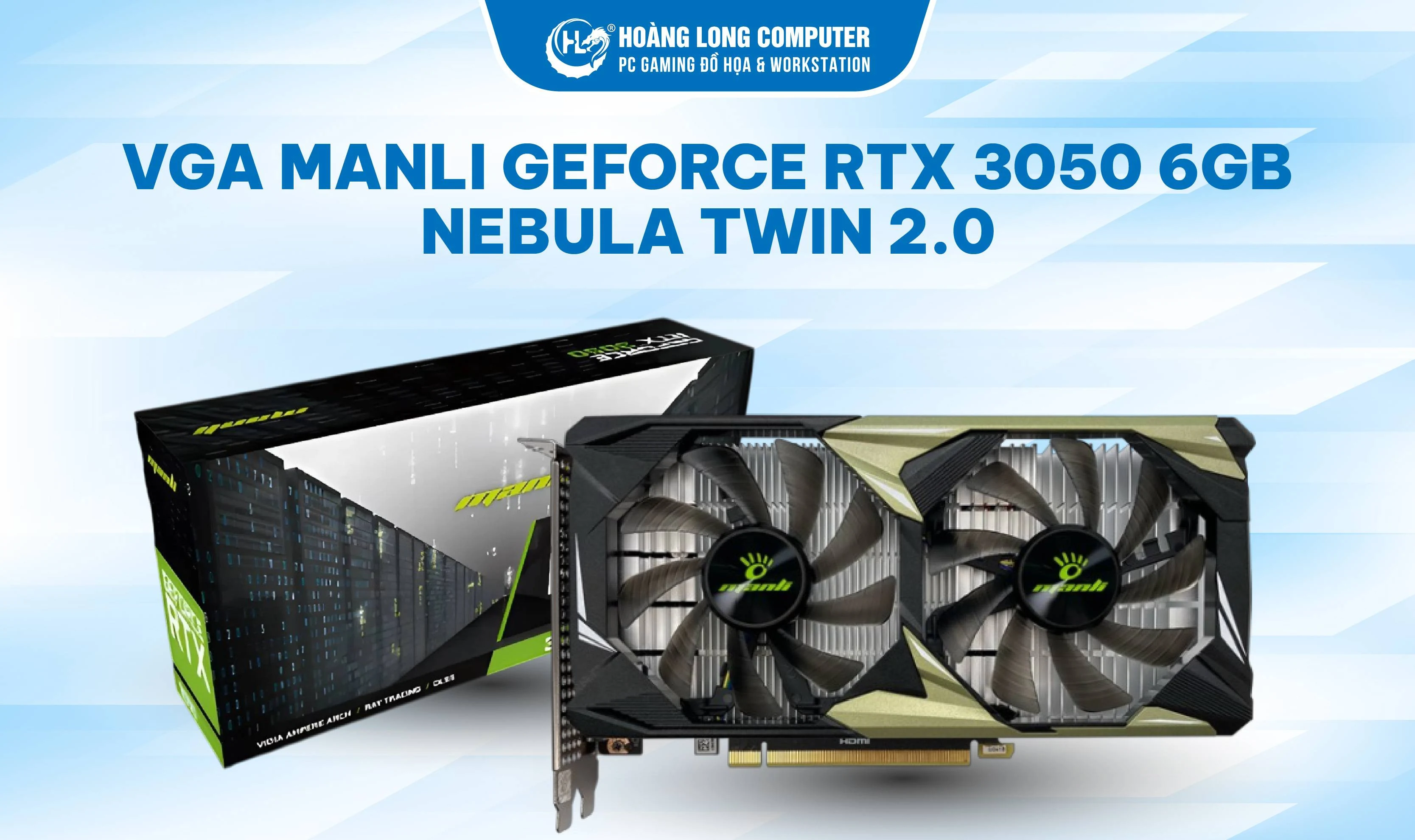 VGA MANLI GeForce RTX 3050 6GB Nebula Twin GDDR6