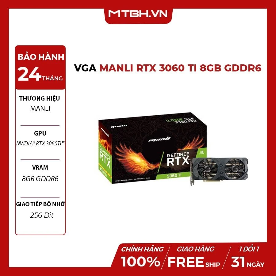 VGA MANLI GeForce RTX 3060 8GB GDDR6