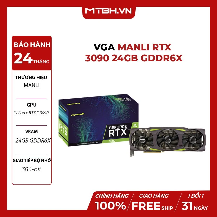 VGA MANLI GeForce RTX 3090 24GB GDDR6X