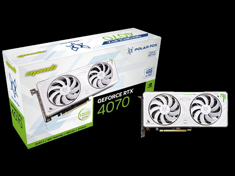 VGA MANLI GeForce RTX 4070 12GB GDDR6 Polar Fox Twin