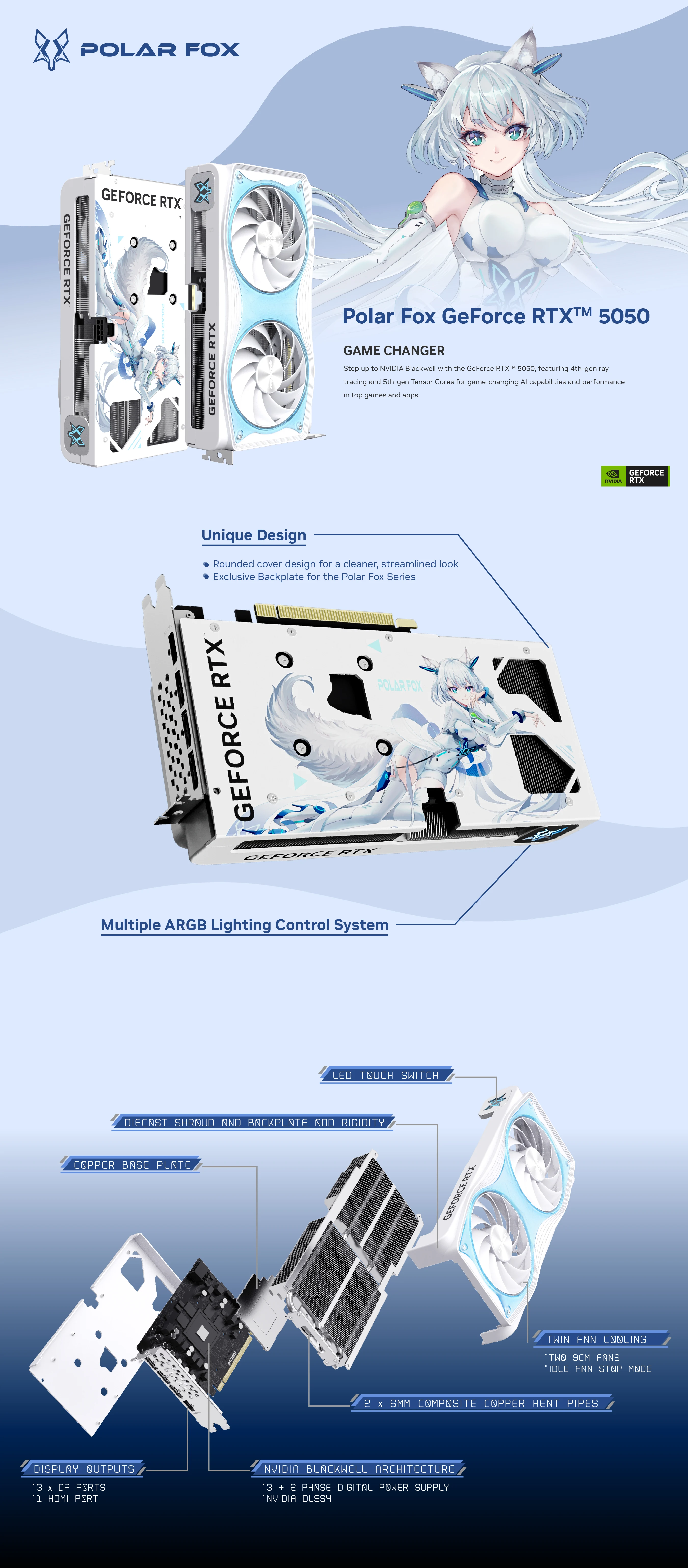 VGA MANLI GeForce RTX 5050 8GB Nebula GDDR6
