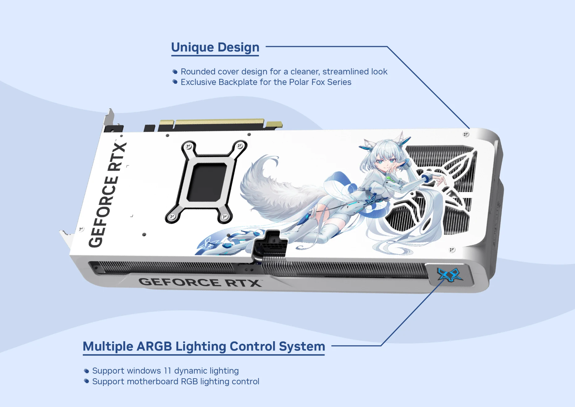 VGA MANLI GeForce RTX 5070 OC 12GB Polar Fox GDDR7