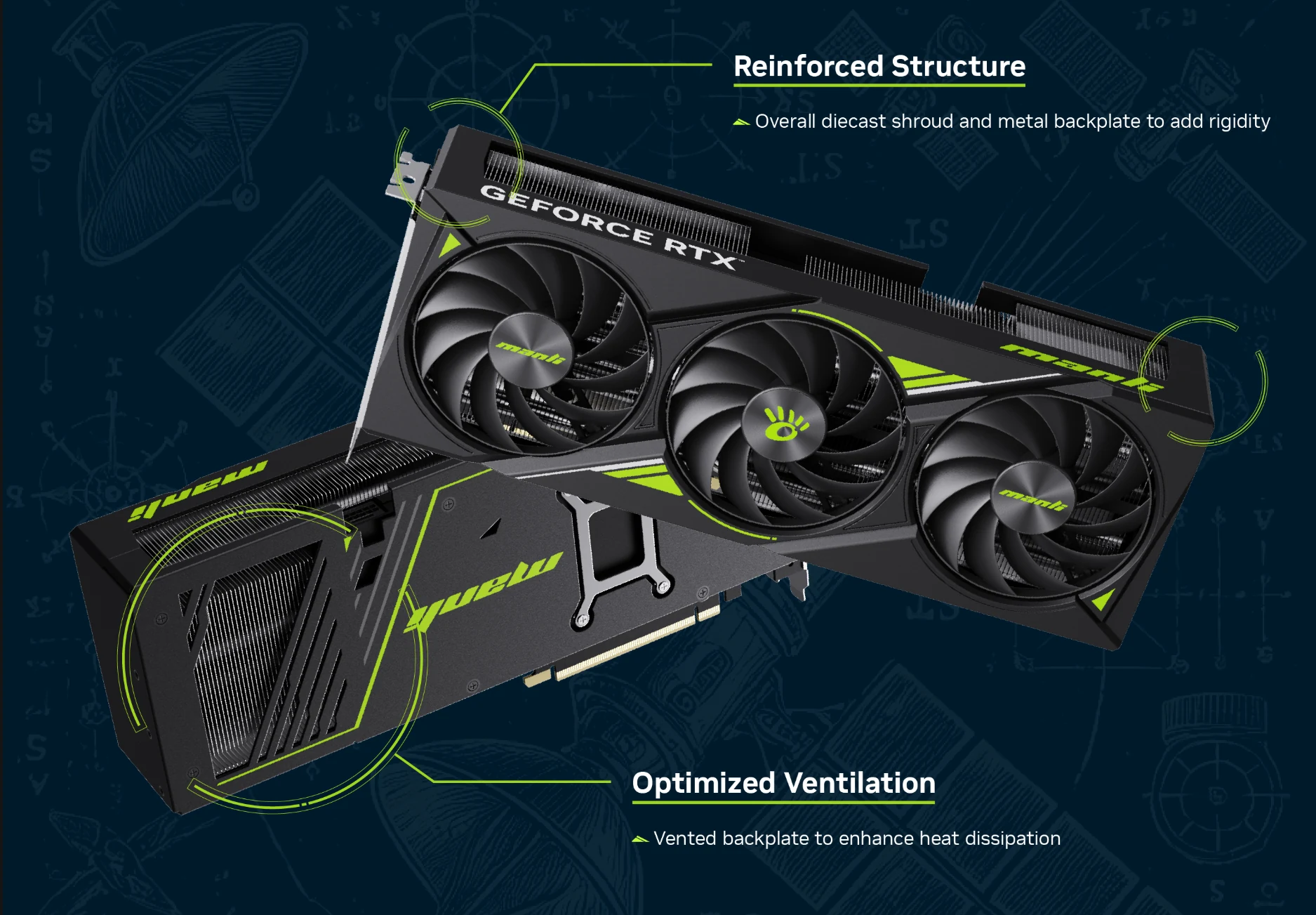 VGA MANLI GeForce RTX 5080 16GB Nebula GDDR7