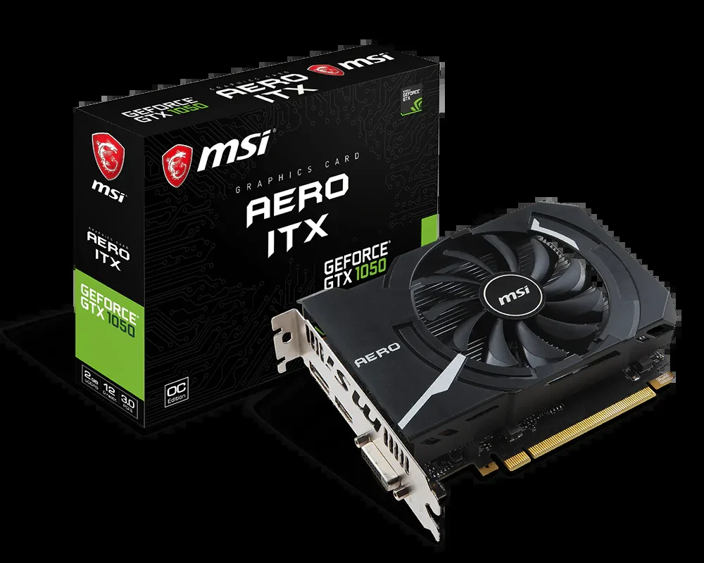 VGA MSI GeForce GTX 1050 Aero ITX OC 2GB - GDDR5 - NEW
