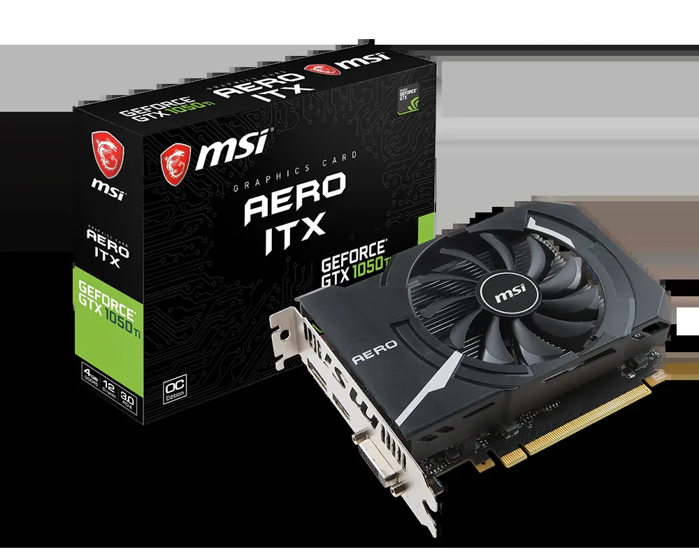 VGA MSI GeForce GTX 1050 Ti Aero ITX 4GB - GDDR5 - NEW