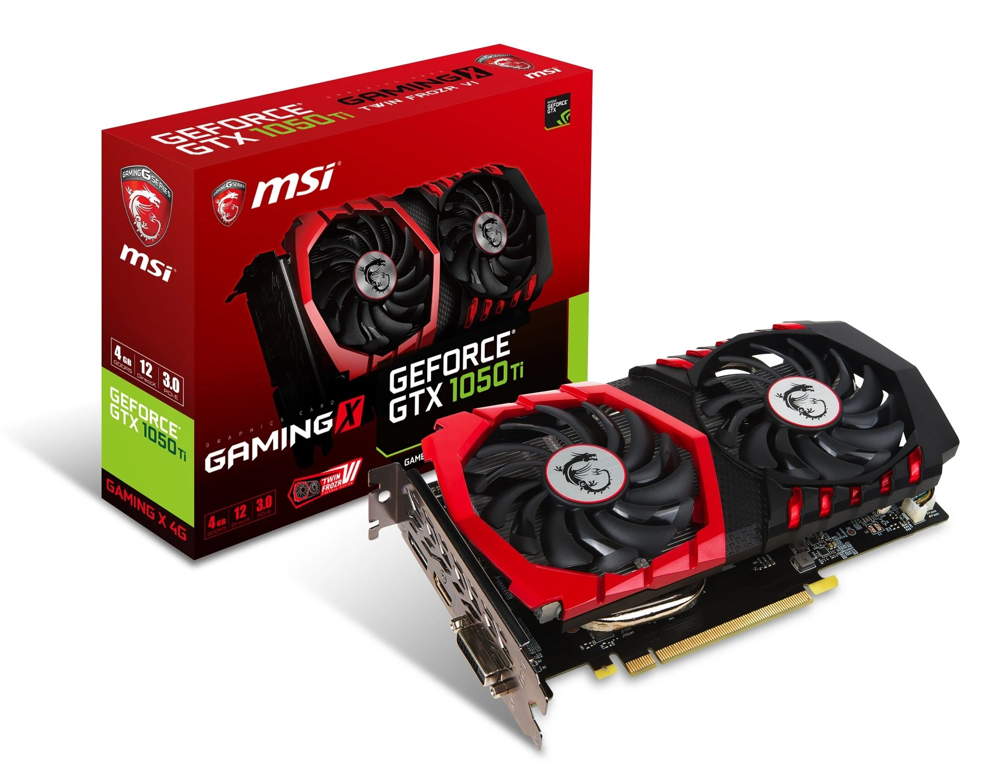 VGA MSI GeForce GTX 1050 Ti Gaming X 4GB - GDDR5 - NEW